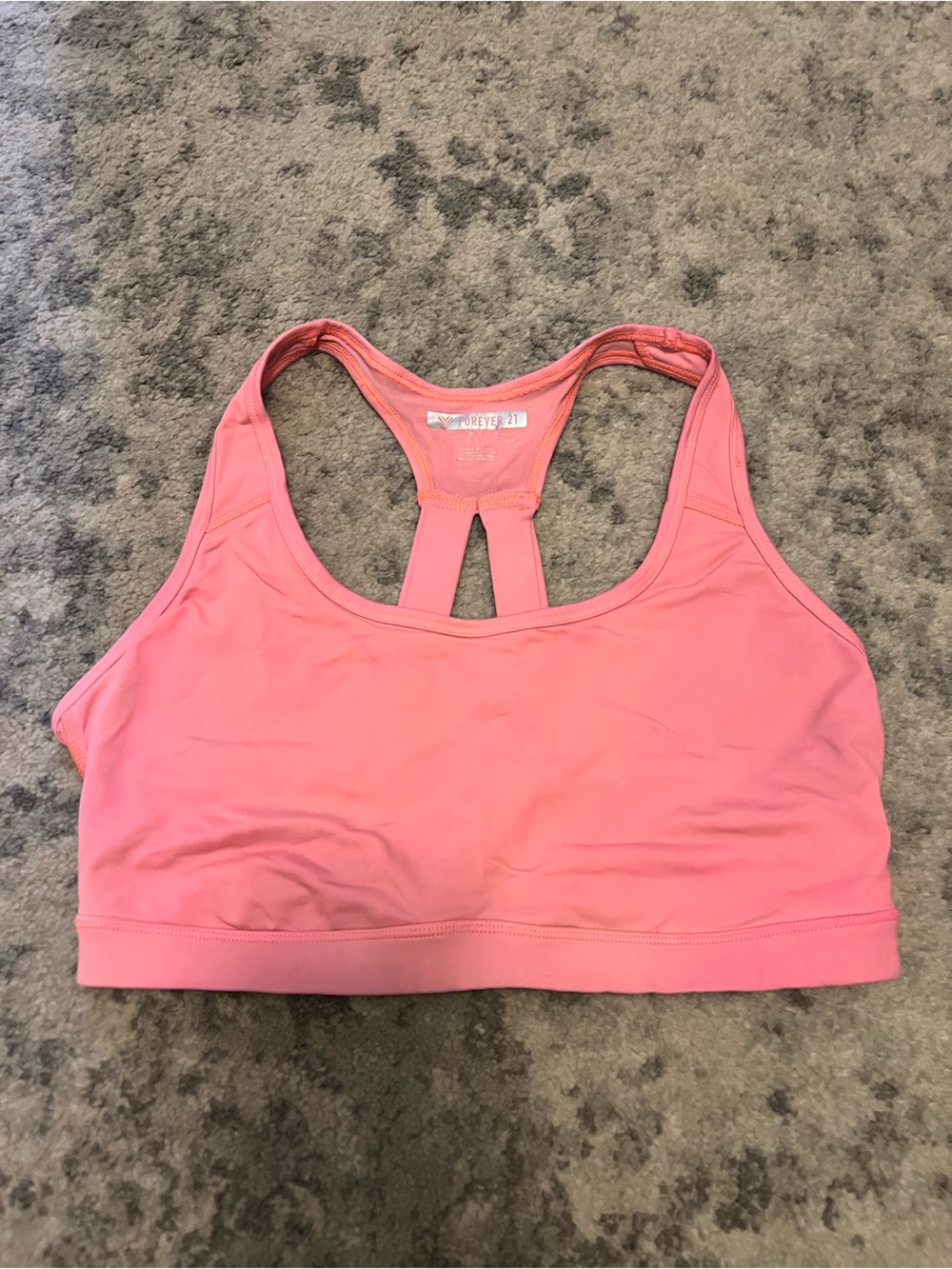 Forever 21 Coral Pink Racerback Sports Bra